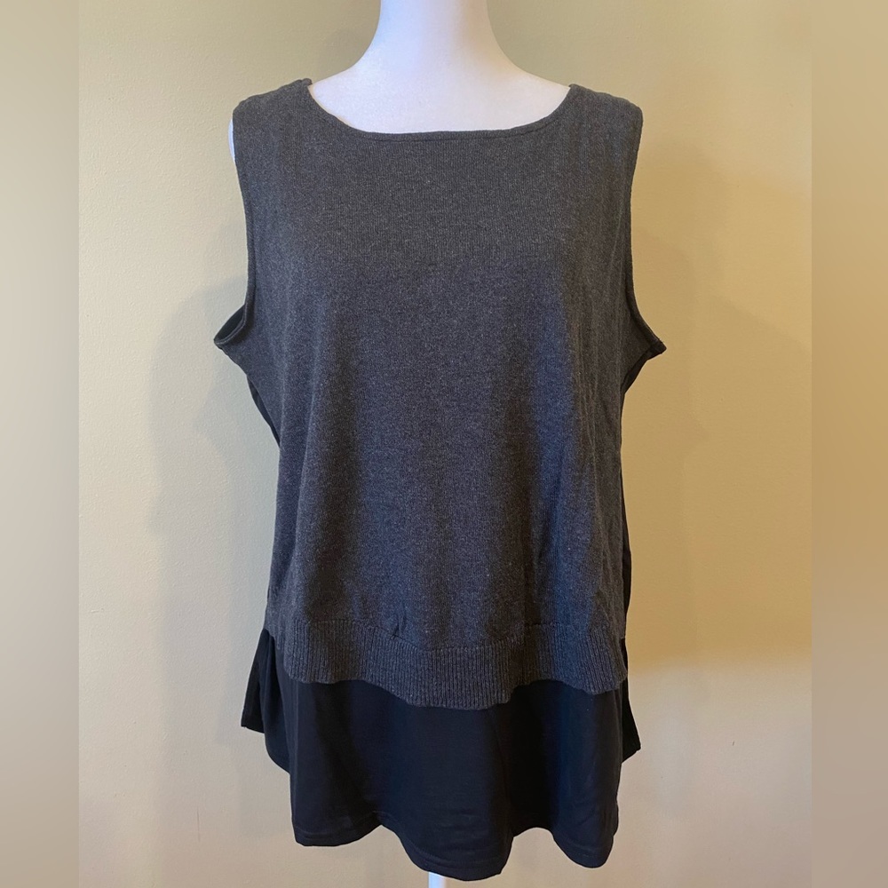 DG2 By Diane Gilman Sleeveless Sweater Top Size L